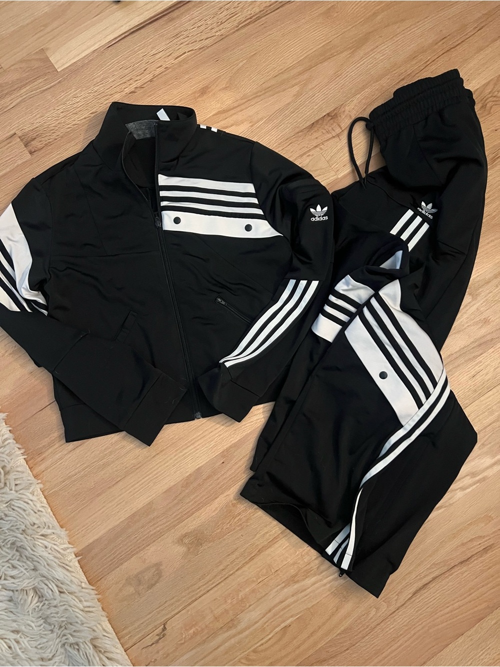 adidas Black Trefoil Jacket with Danielle Cathari Label - Picture 2 of 8